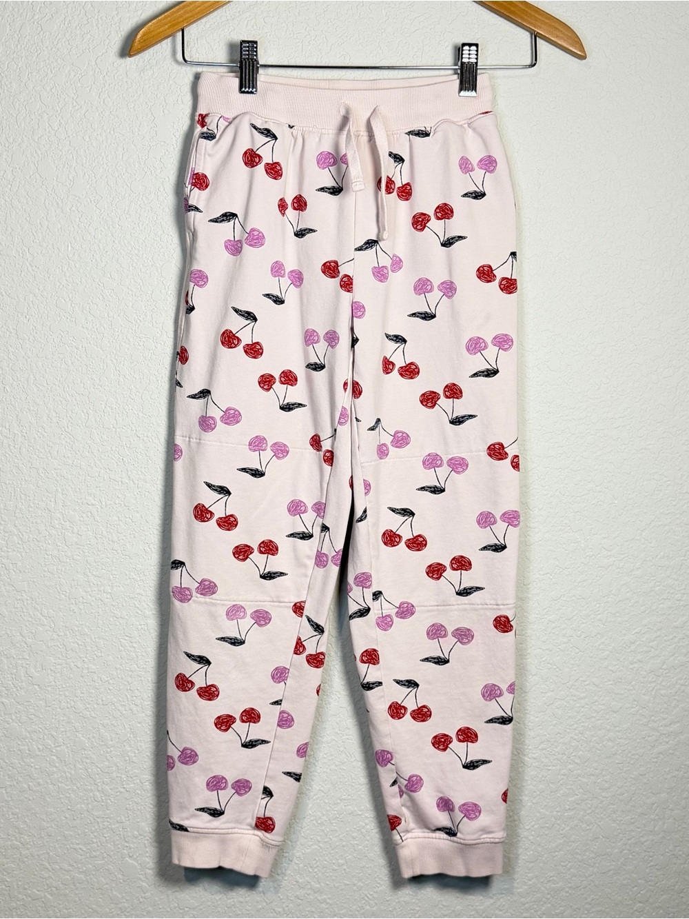 Quince Pink Cherry-Print Jogger Pants